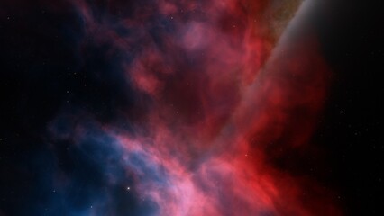 vibrant colorful space galaxy nebula in a starry night cosmos - universe science and astronomy supernova background wallpaper
