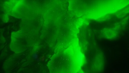 Space illustration with a color glow
