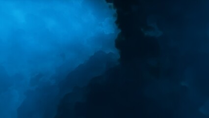 Space illustration with a color glow
