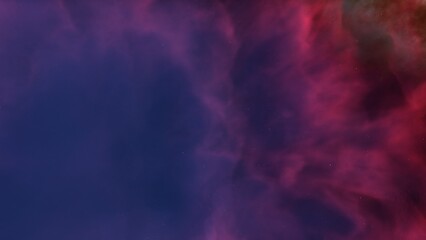 Space illustration with a color glow

