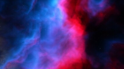 Space illustration with a color glow
