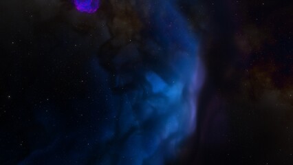 vibrant colorful space galaxy nebula in a starry night cosmos - universe science and astronomy...