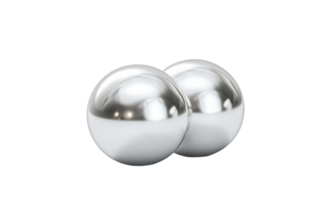 Glittering Spheres of Elegance on a White or Clear Surface PNG Transparent Background.