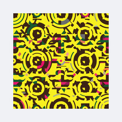 seamless geometric pattern with abstract colorful circles