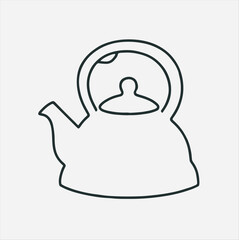 kettle symbol vector image black color silhouette