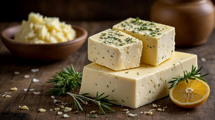 Compound Butter Blended with herbs, garlic, or citrus for added flavor, perfect for finishing dishes