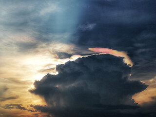 The clouds are beginning to form rain clouds.