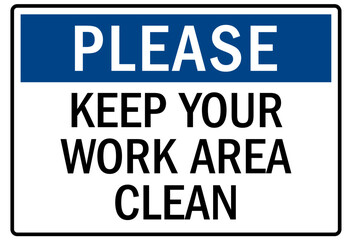 Keep clean sign