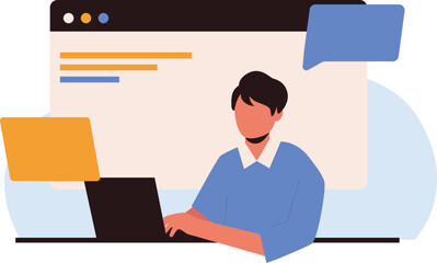 Shopping online ecommerce illustration vector collections