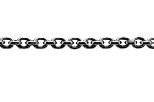 Dance of the Chains: A Symphony in Metal on a White or Clear Surface PNG Transparent Background.
