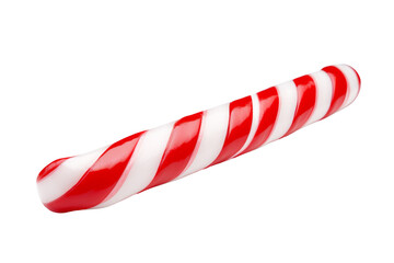 Fototapeta premium Festive Peppermint Twist on a White or Clear Surface PNG Transparent Background.