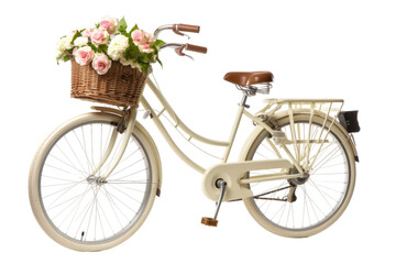 A Bouquet Adorned Voyage on a White or Clear Surface PNG Transparent Background.