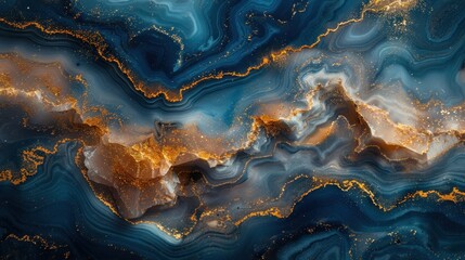 Liquid Marble With Gold Flakes