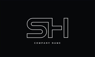 SH, HS, S, H Abstract Letters Logo Monogram