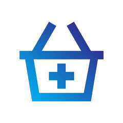 Obraz premium Shopping Gradient Blue Icon