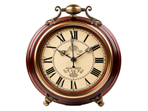 a clock with roman numerals