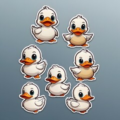 Fototapeta premium a close up of a duck sticker on a laptop