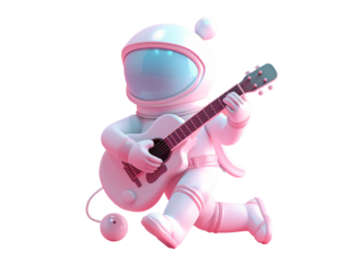 a cartoon character playing a guitar