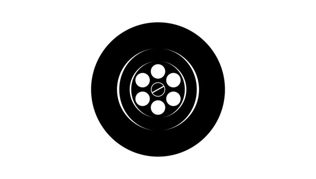 Kitchen sink drain, black isolated silhouette