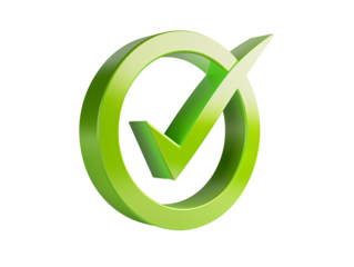 a green check mark in a circle