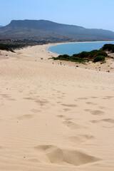 View at Bolonia from one of the largest shifting sand dune in Europe, Andalusia, Spain