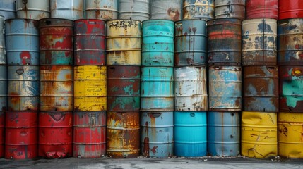 Fuel oil barrel background illustration generated by ai