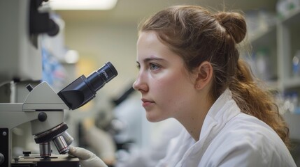 Pathologist Analyzes Disease