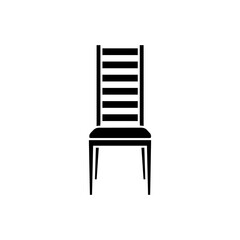 Chair icon vector. Armchair illustration sign. Furniture symbol or logo.