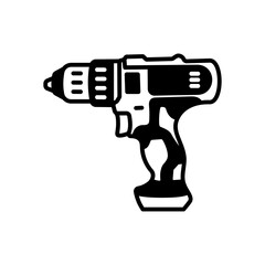 Obraz premium Drill Glyph Icon, Vector illustration