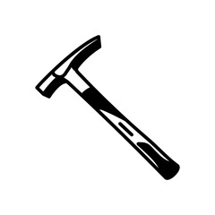 Masonry Hammer Glyph Icon, Vector illustration