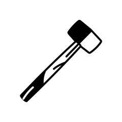 Rubber Hammer Glyph Icon, Vector illustration