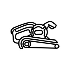 Belt Sander Outline Icon, Vector illustration