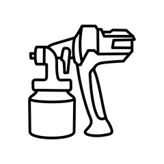 Paint Sprayer Outline Icon, Vector illustration