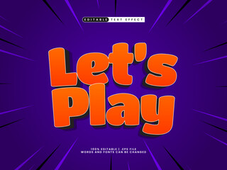 let's play editable text effect in game and kids text style