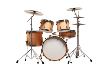 Rhythmic Symphony: The Percussion Canvas on a White or Clear Surface PNG Transparent Background.