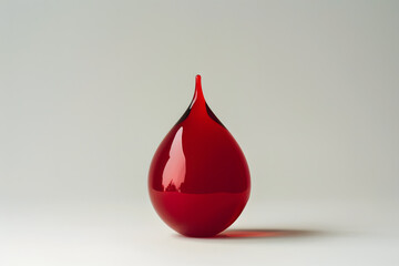Fototapeta premium Red blood drop isolated on a white background. World Blood Donor Day