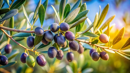 Olive Tree Branch with Olives
