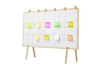 white background with a clean, minimalist Kanban board framework, showcasing its simplicity