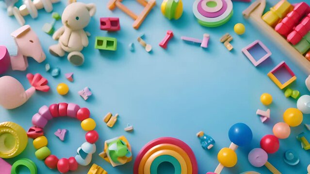 Baby kids toys frame, colorful ,Toy many colorful educational wooden. play, Top view, executive function, kid, skill, education, intelligence quotient, emotional quotient, childhood, development