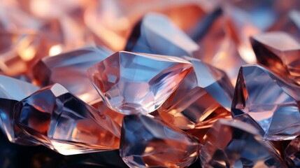 Explore an elegant crystal cluster texture with delicate details and high definition in a sophisticated flat illustration.