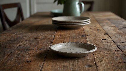Obraz premium The memories shared around a weathered dining table passed down through generations ai_generated
