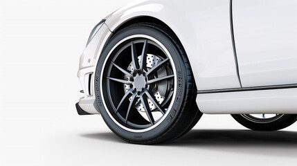 car wheel tire isolated on white