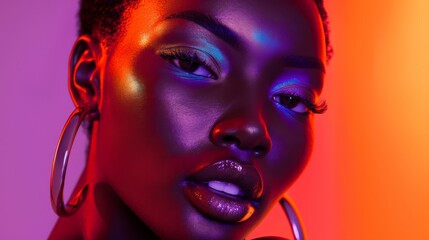 The vibrant neon portrait