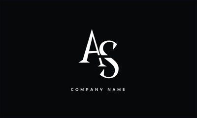 AS, SA, A, S Abstract Letters Logo Monogram