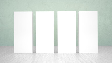 Background with walls and wooden floor