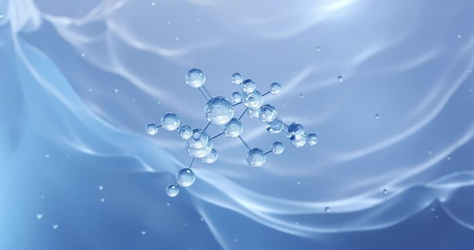 Zoledronic acid rotating molecular structure, 3d model of molecule, zoledronate, looped video