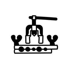 Flaring Tool Glyph Icon, Vector illustration