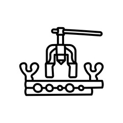 Flaring Tool Outline Icon, Vector illustration