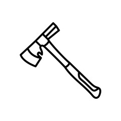 Drywall Hammer Outline Icon, Vector illustration
