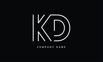 KD, DK, K, D Abstract Letters Logo Monogram
